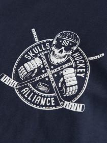 NAME IT Langærmet Bluse Varto Navy Blazer Skull